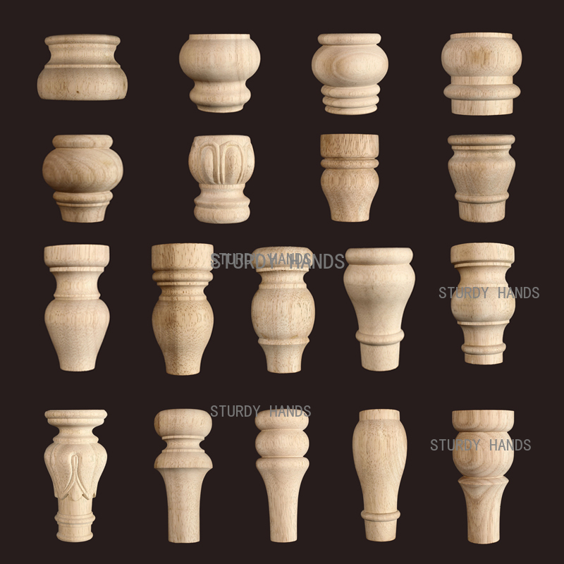Furniture Hardware For Legs - قطعة واحدة من أرجل الأثاث الخشبية