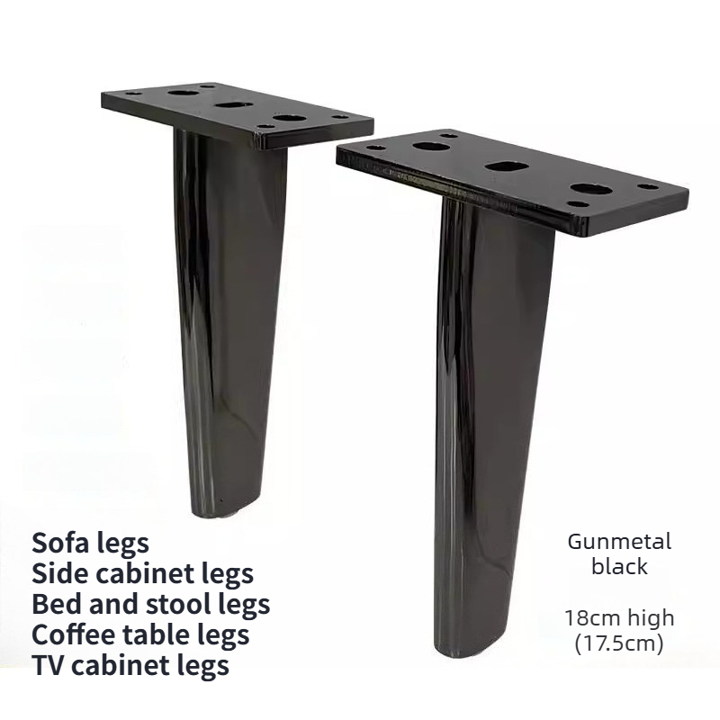 Furniture Hardware For Legs - أرجل أثاث فاخرة بلون أسود معدني،