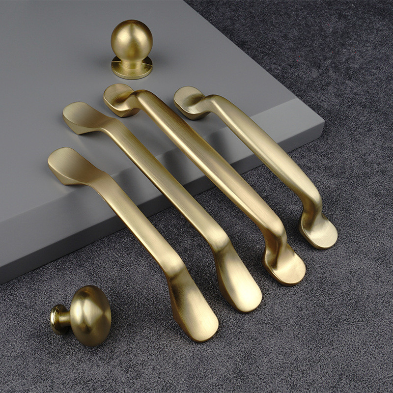 Furniture Hardware Knobs - مقابض أثاث ذهبية من الألومنيوم، مقابض