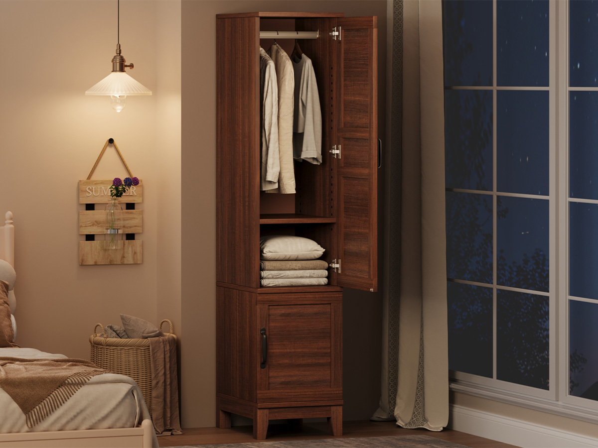 Furniture Hardware Replacement Parts - خزانة ملابس خشبية - بارتفاع 72