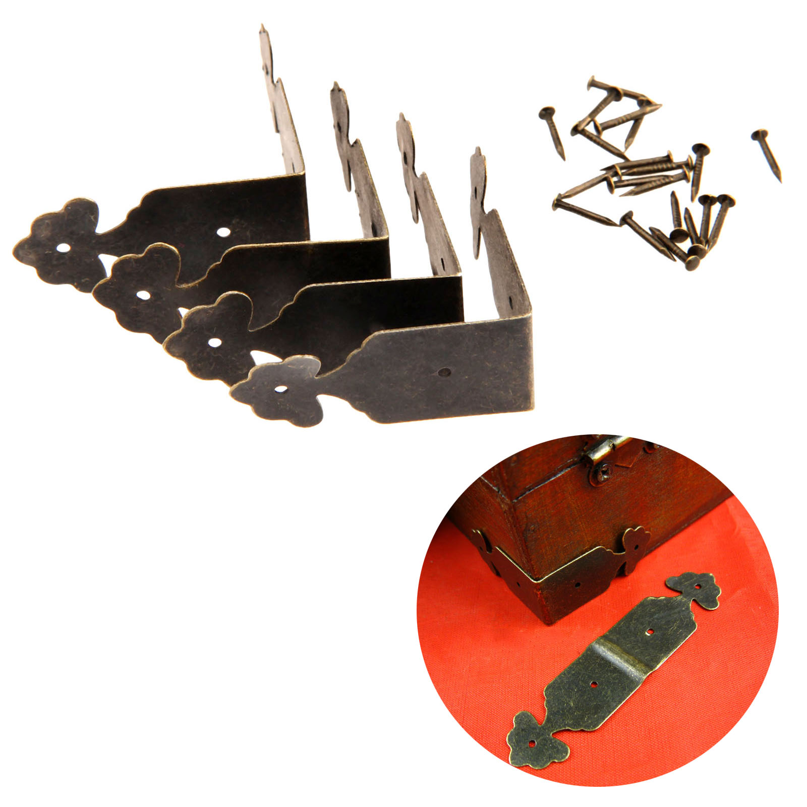 4 قطعة الزخرفية الزاوية حماة ا - مراجعة Furniture Hardware For Legs وسعره