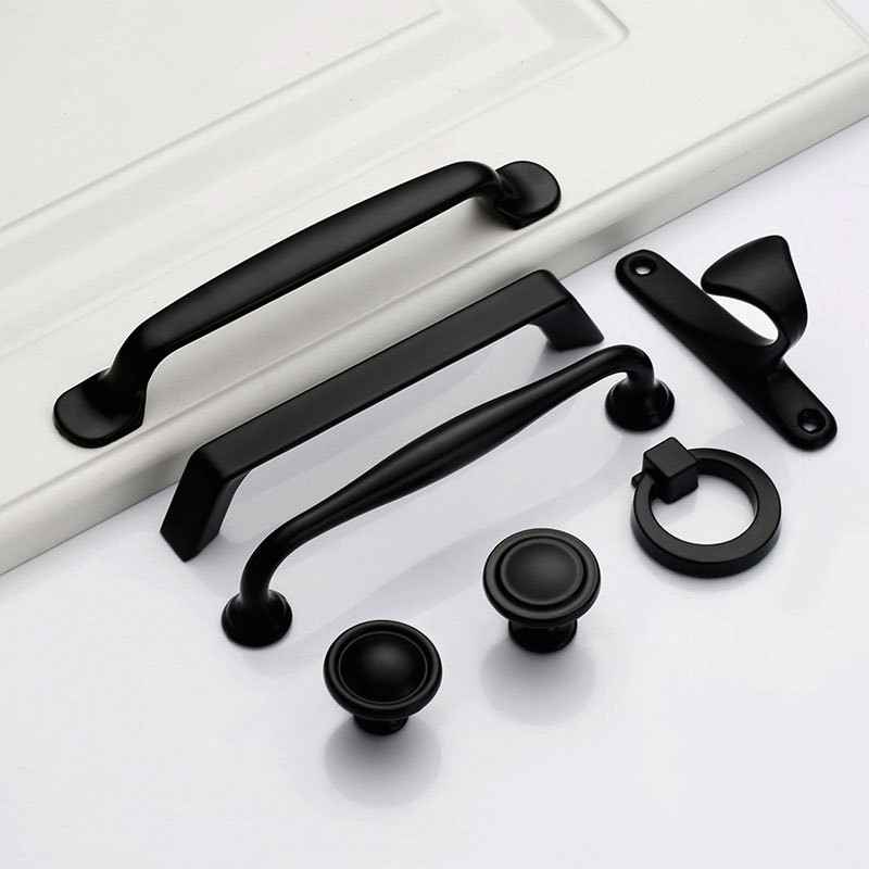 مقابض سوداء لمقابض خزائن الأثا - مراجعة Furniture Hardware Knobs وسعره