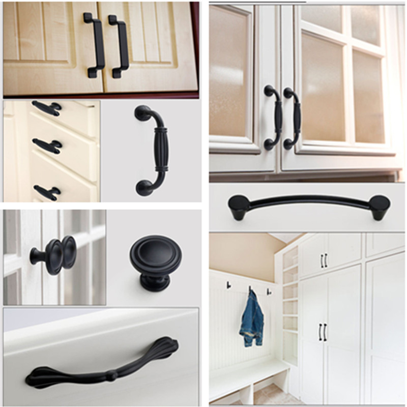 مقابض سوداء لمقابض خزائن الأثا - مراجعة Furniture Hardware Knobs وسعره