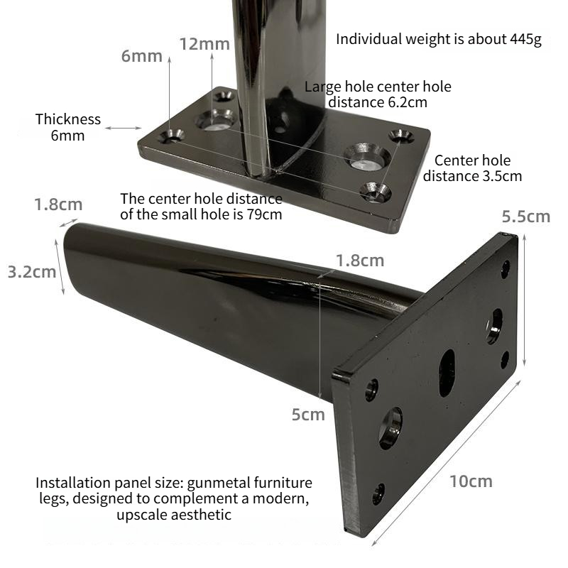 أرجل أثاث فاخرة بلون أسود معدن - مراجعة Furniture Hardware For Legs وسعره