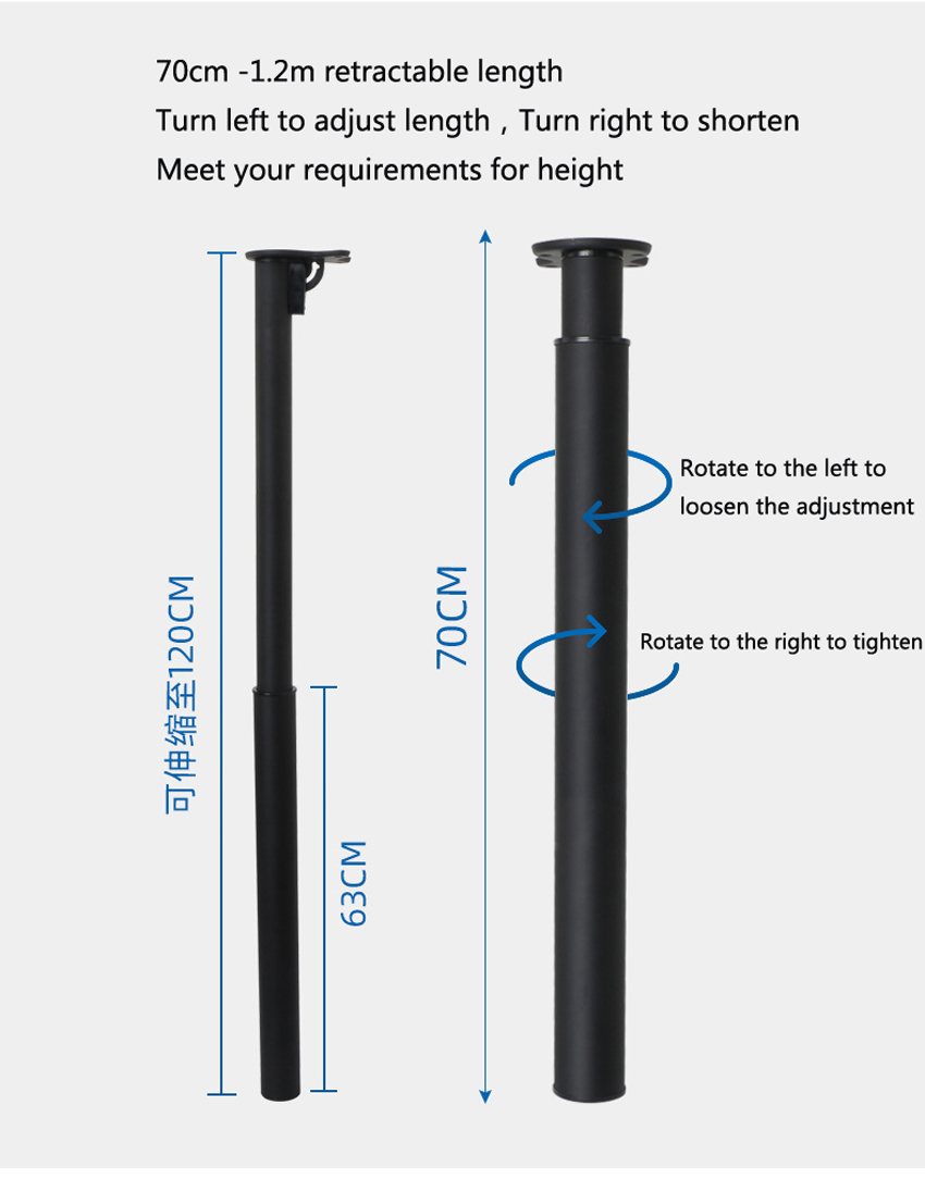 70-120 سنتيمتر للطي بار القدم  - مراجعة Furniture Hardware For Legs وسعره