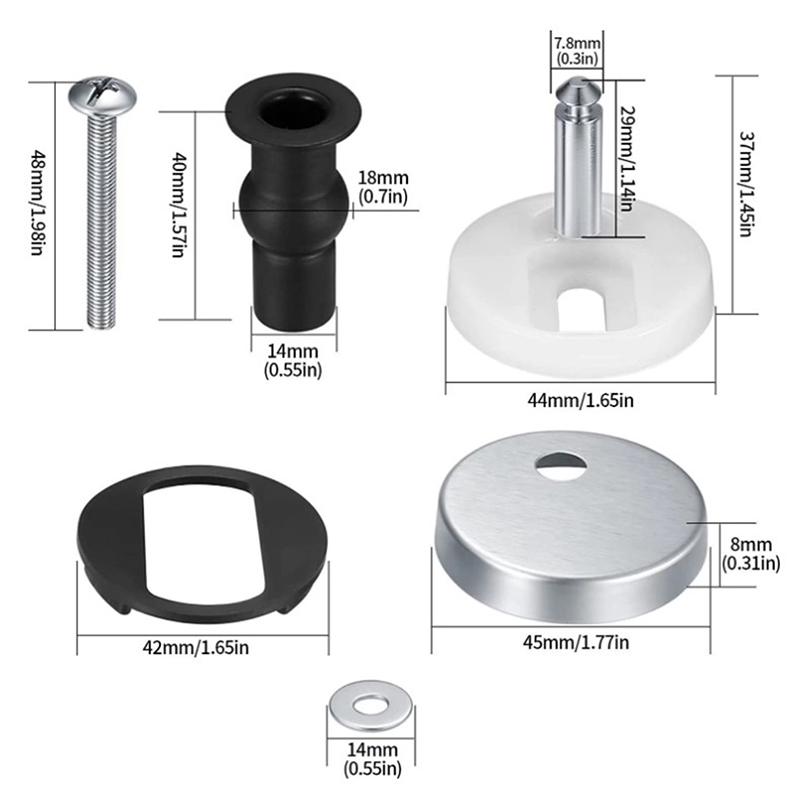 قطعتان من مفصلات مقعد المرحاض  - مراجعة Furniture Hardware Replacement Parts وسعره