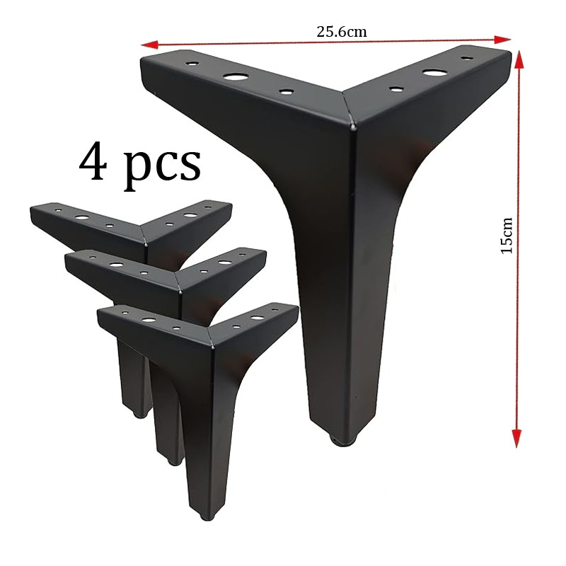 4 قطع أرجل أريكة معدنية مثلثة  - مراجعة Furniture Hardware For Legs وسعره